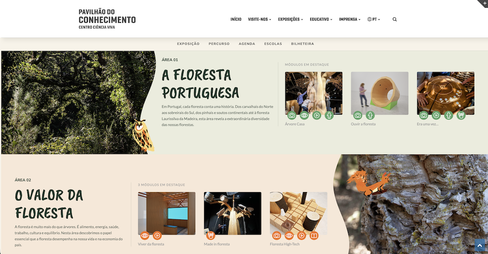 Página de Agenda da Floresta