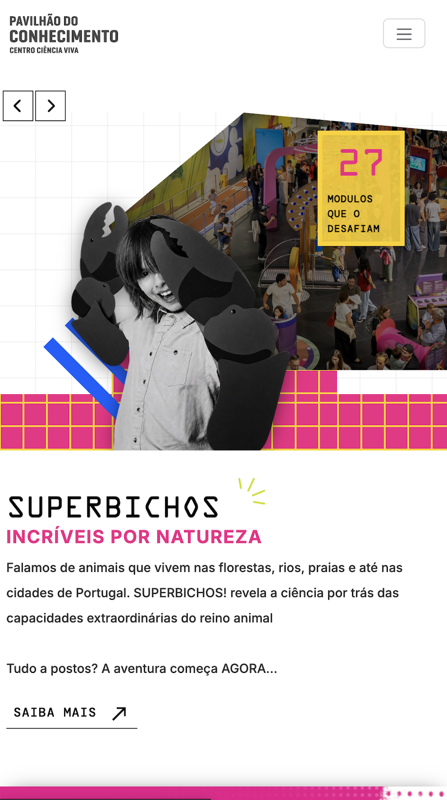 Topo da página Mobile