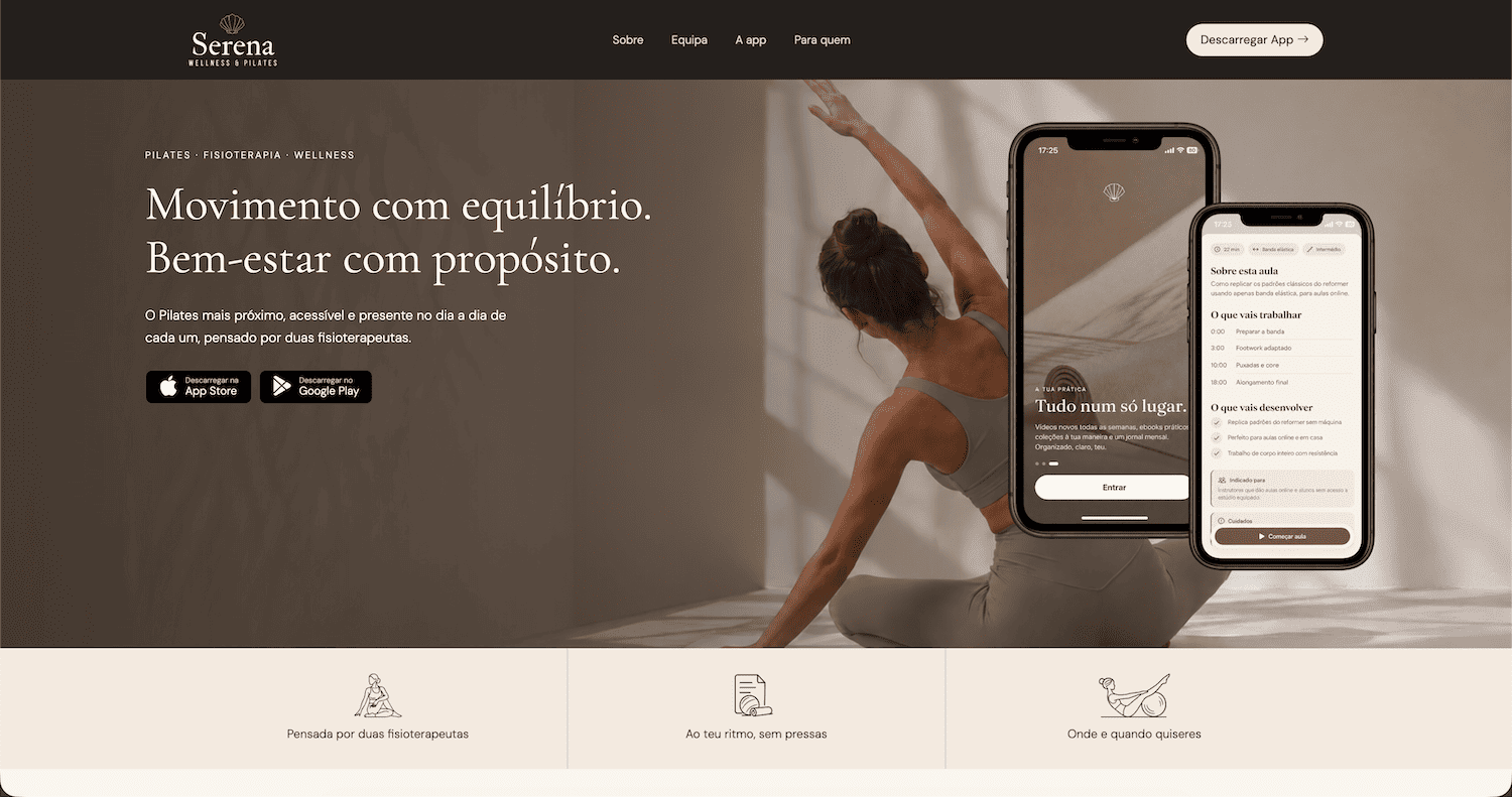 Topo da landing page